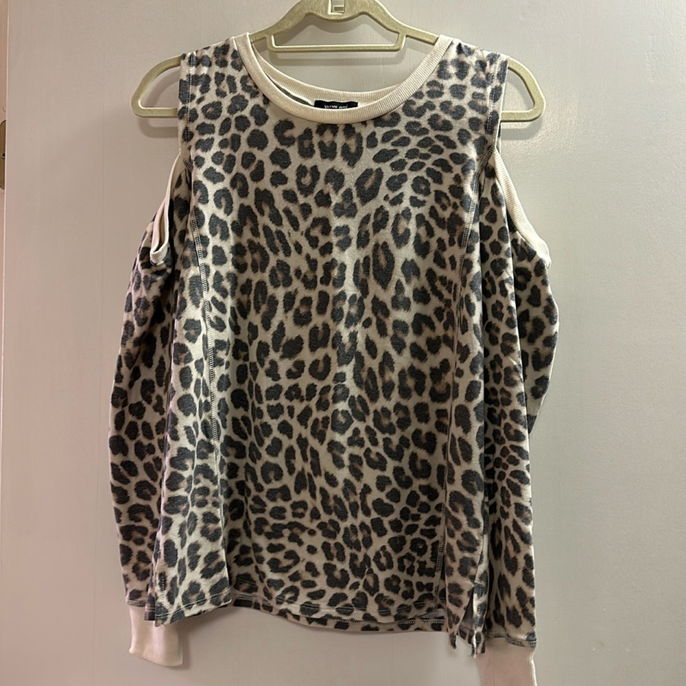 Cold shoulder sweatshirt top